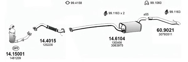 ASSO ART3758 Exhaust System